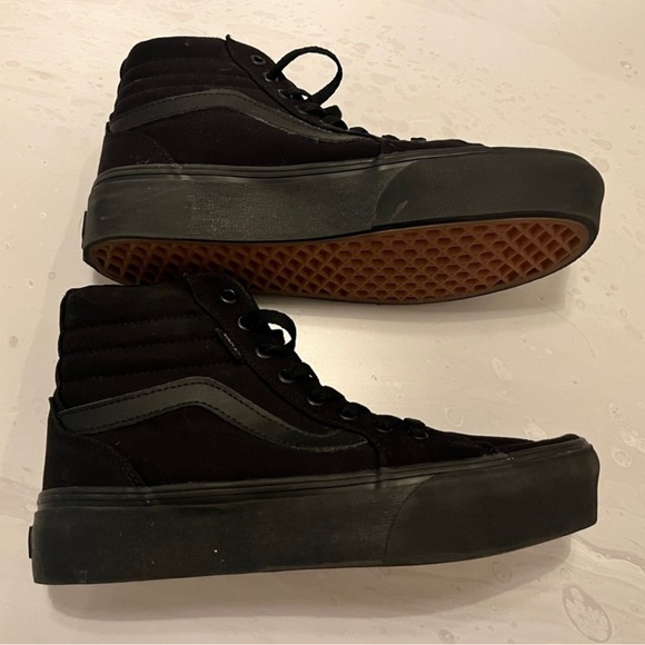 Black High-Top stacked vans 8.5 - Picture 2 of 5